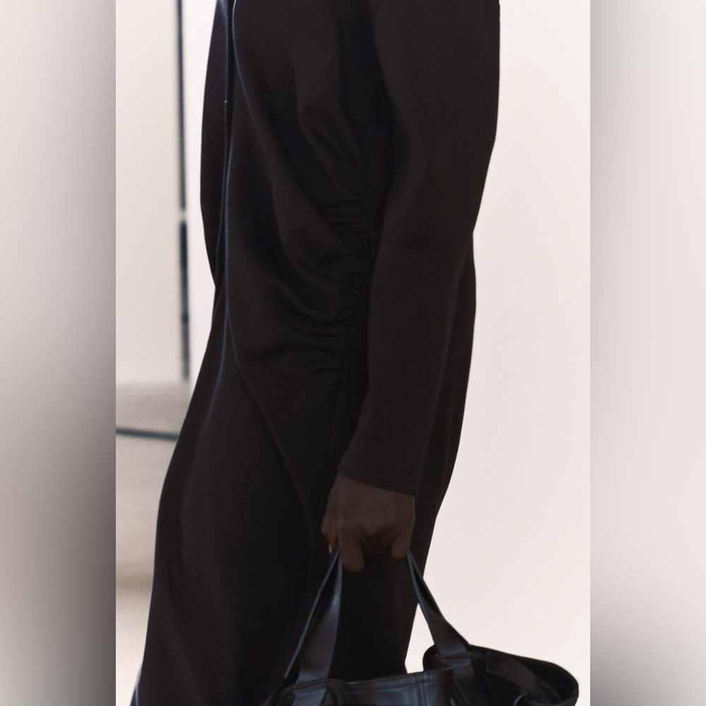 Zara Ruched Long Interlock Jacket - Picture 3 of 8